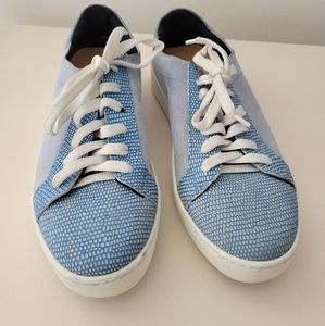 Size 6 blue suede sneakers.